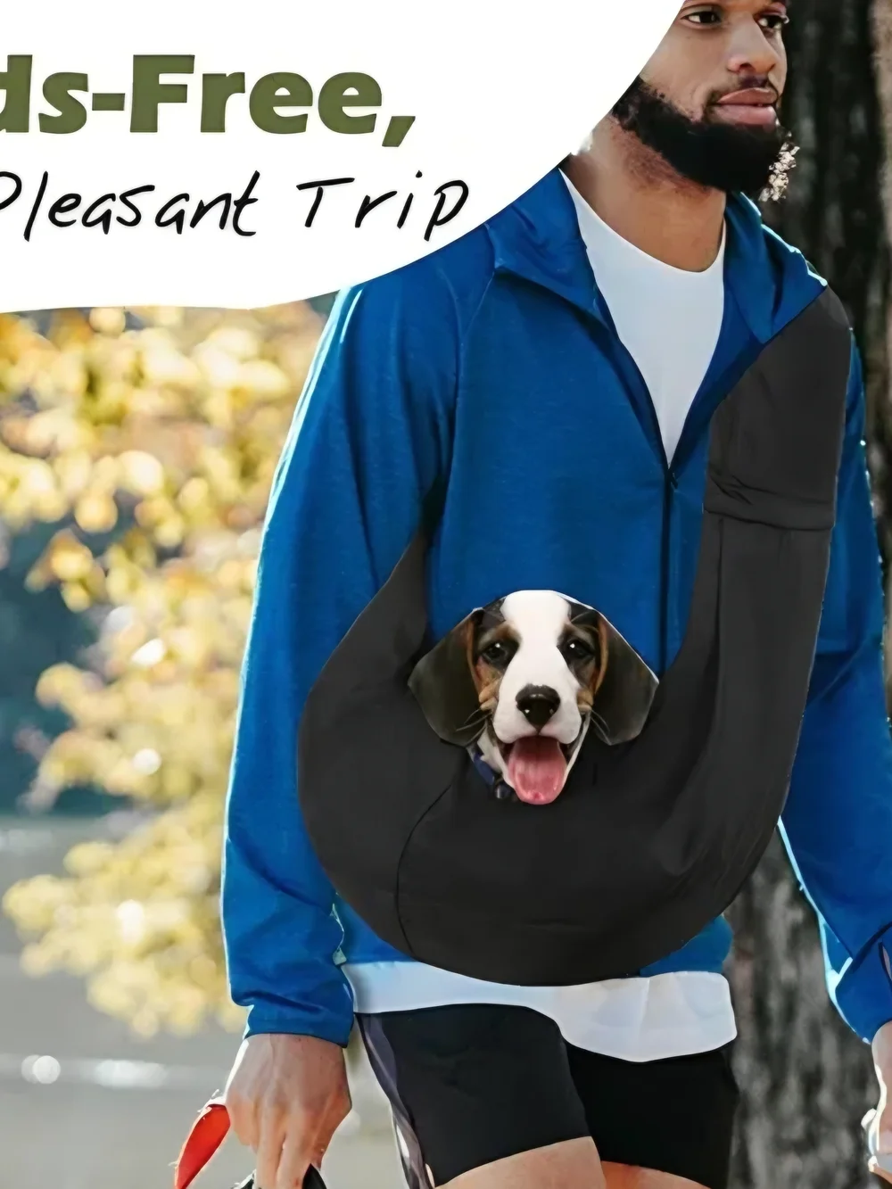 Small Dog Sling Carrier, Reversible Hands Free Dog Sling Carrier. Brand New.